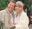 Wendy Richard and Bill Treacher, in EastEnders kit, 1991