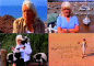 Wendy Richard in a holiday montage