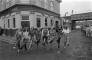 Wendy Richard and other EE female cast in chorus line, wide view, 1984